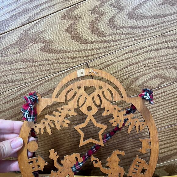 Vintage Debbie Cook 1999 Christmas Elf Star Wooden Laser Cutout 7" Primitive - Picture 8 of 8